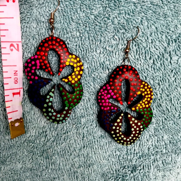 ⭐️3 for 20⭐️ Handmade wooden rainbow earrings bundle and save - Picture 2 of 4